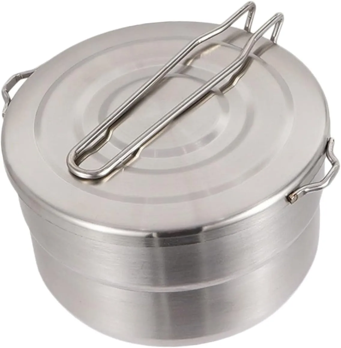 Stainless Steel Backpacking Cookware for Camping and Hiking Durable Lightweight Outdoor Cooking Pot with Non Stick Design and Comfortable Grip Handle