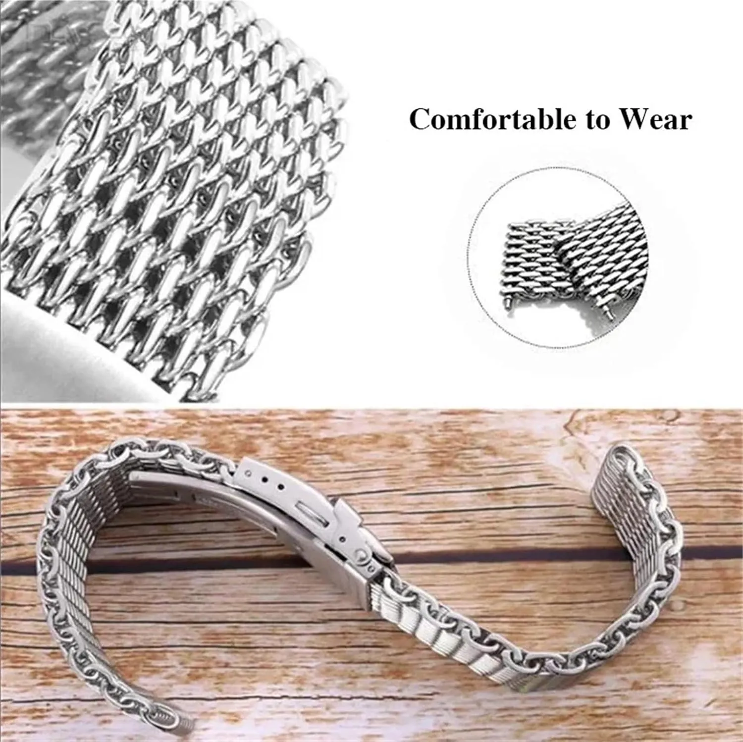 Stainless Steel Braided Watchband 20 22mm Metal Quick Release Men Women Watchband Universal Band