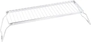 Stainless Steel Campfire Grill Grate with Foldable Legs Adjustable Air Valve BBQ Campfire Stand Portable Grill Grid for Outdoor Cooking,Gas Fuel Camping Picnic Hiking Fishing