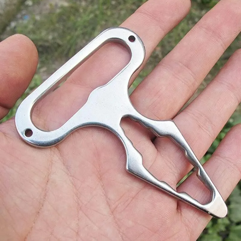 Stainless Steel Camping Wrench Tool - Multi-Functional Outdoor Utility Tool