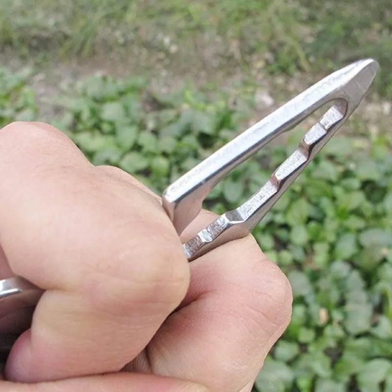 Stainless Steel Camping Wrench Tool - Multi-Functional Outdoor Utility Tool