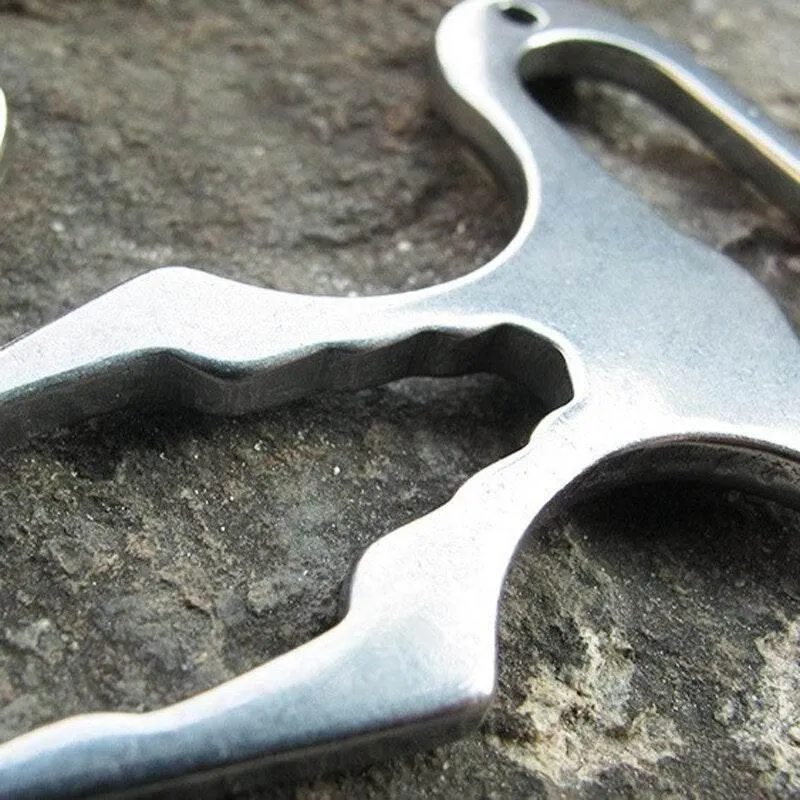 Stainless Steel Camping Wrench Tool - Multi-Functional Outdoor Utility Tool