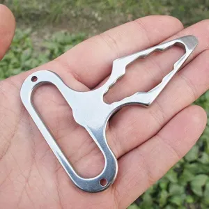 Stainless Steel Camping Wrench Tool - Multi-Functional Outdoor Utility Tool