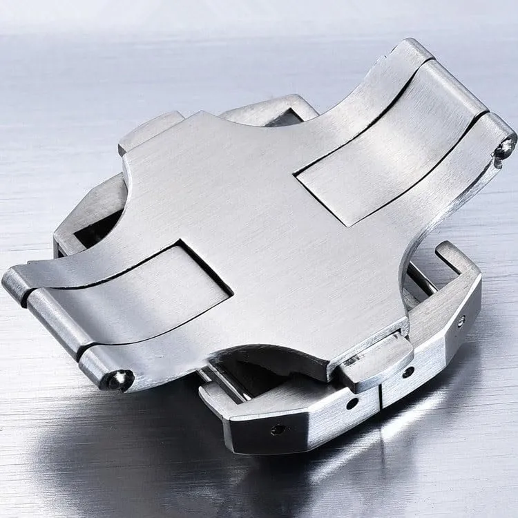 Stainless Steel Double-Press Butterfly Watch Buckle for Cartier Santos Folding Buckles(21mm)