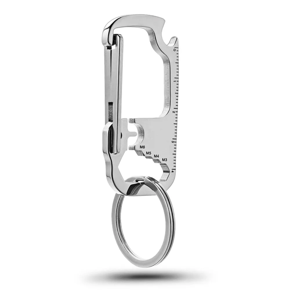 Stainless Steel EDC Multi Tool Bottle Opener Keychain