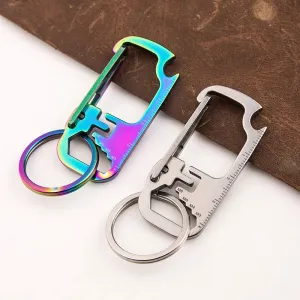 Stainless Steel EDC Multi Tool Bottle Opener Keychain