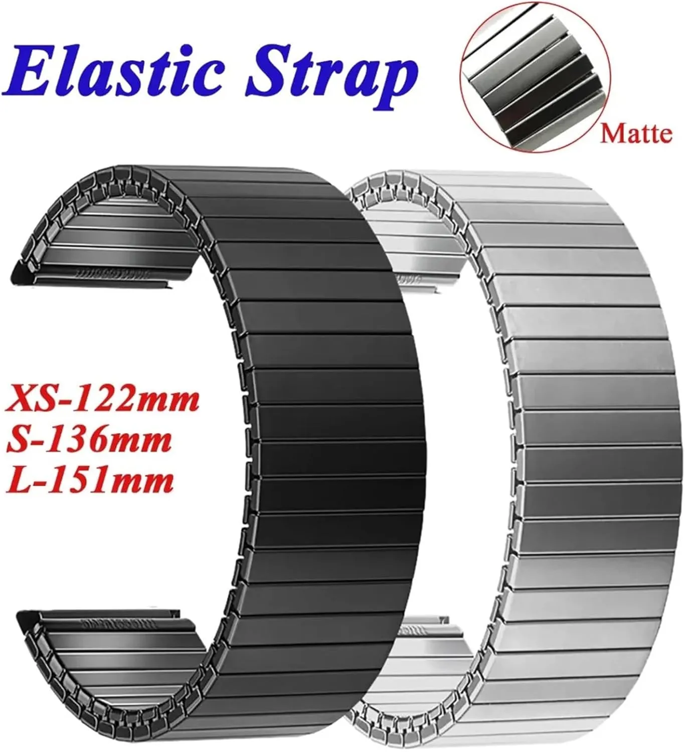 Stainless Steel Elastic Stretch Strap 14mm 16mm 18mm 20mm 22mm for Smart Watch Band Men Women Metal Expansion Strap Accessories