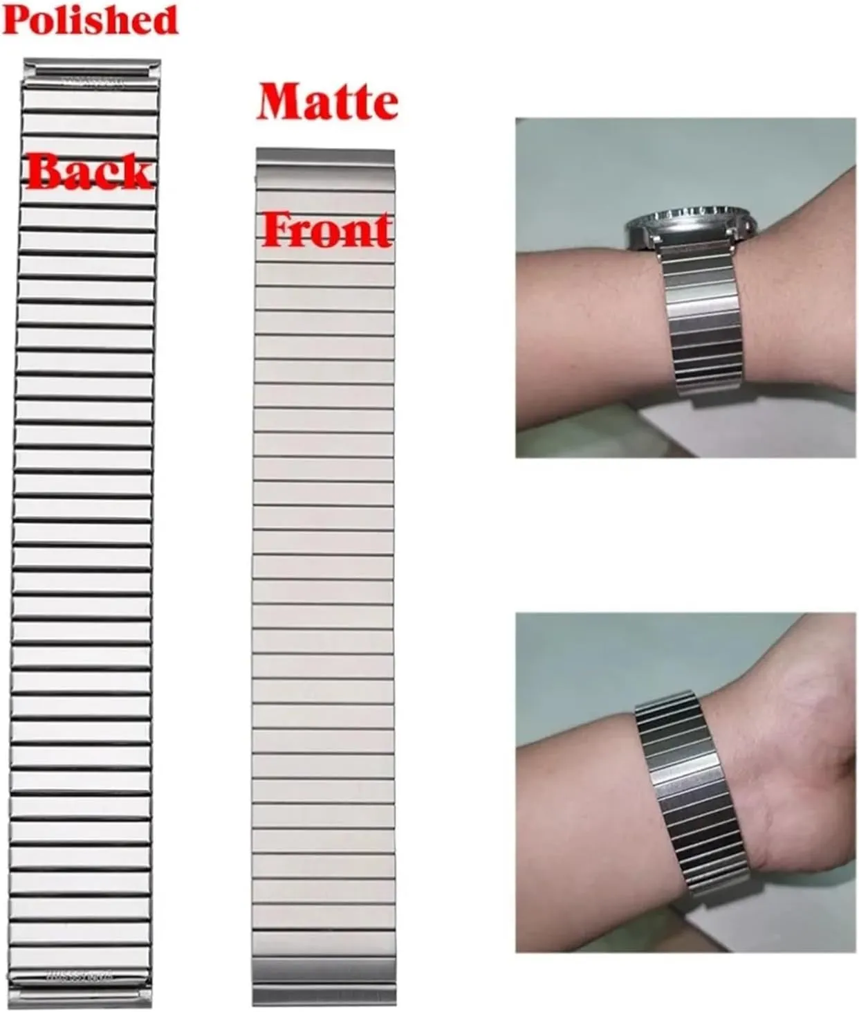 Stainless Steel Elastic Stretch Strap 14mm 16mm 18mm 20mm 22mm for Smart Watch Band Men Women Metal Expansion Strap Accessories