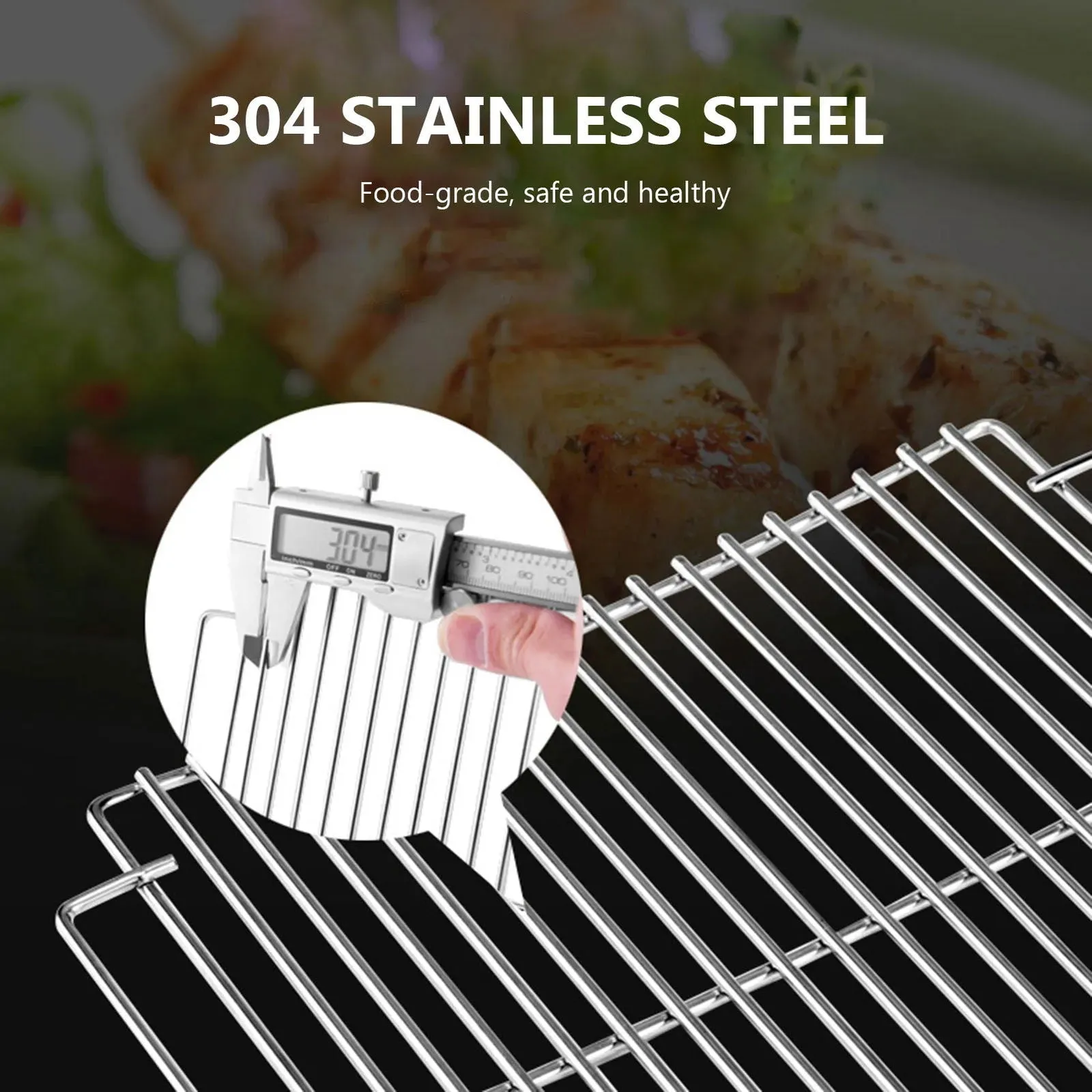 Stainless Steel Foldable Mini Grill - Charcoal or Wood