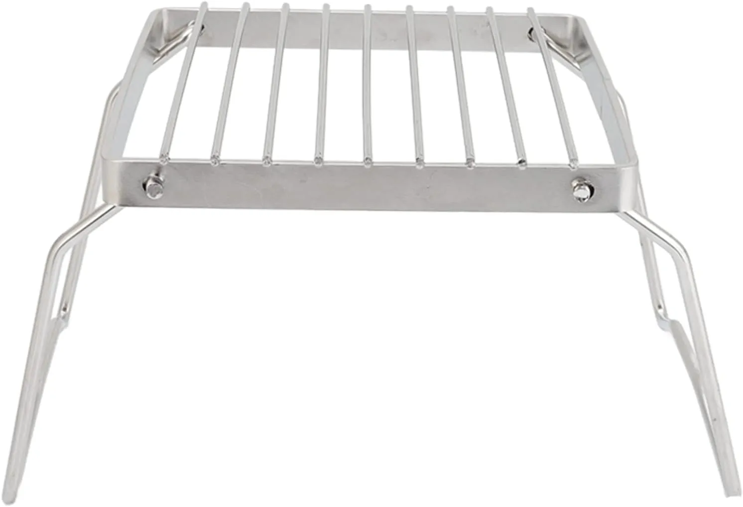 Stainless Steel Folding Campfire Grill Grid Shaped Camping Grate for Outdoor Picnic BBQ