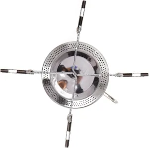 Stainless Steel Folding Stove Metal Burning Camping Stove Compact Design for Outdoor Activities