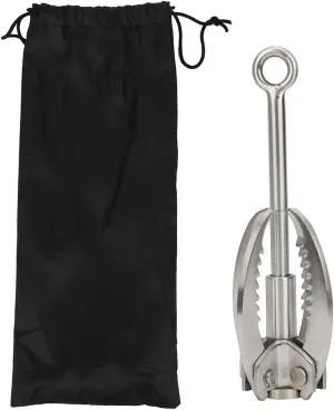 Stainless Steel Grappling Hook | 4 - Claw Folding Design for Rock Climbing/Survival/Rescue | Heavy - Duty Outdoor Tool with Compact Storage