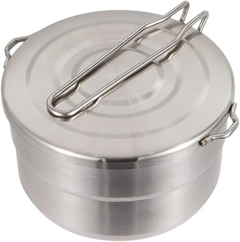 Stainless Steel Outdoor Camping Pot Portable Mountaineering Cooking Tool kit Tool Set Travel Cookware Equipment