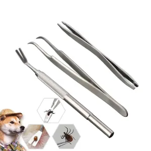 Stainless Steel Pet Flea & Tick Removal Tool Set
