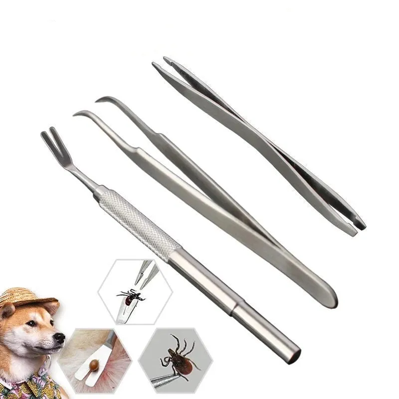 Stainless Steel Pet Flea & Tick Removal Tool Set