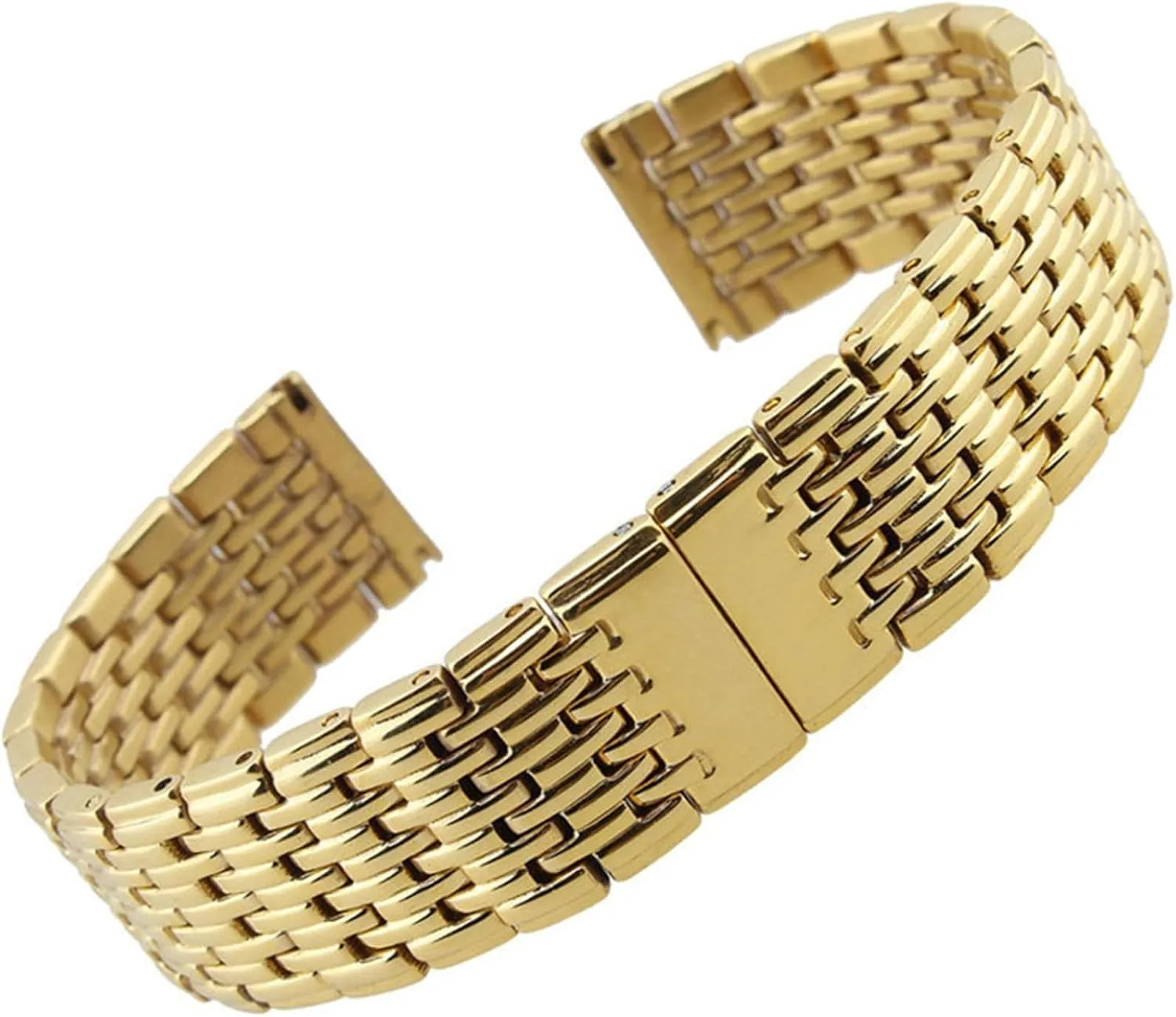 Stainless Steel Replacement Watch Strap 18mm 20mm 22mm Watch Strap Universal Watch Strap for Men Women Solid Folding Buckle Wristband