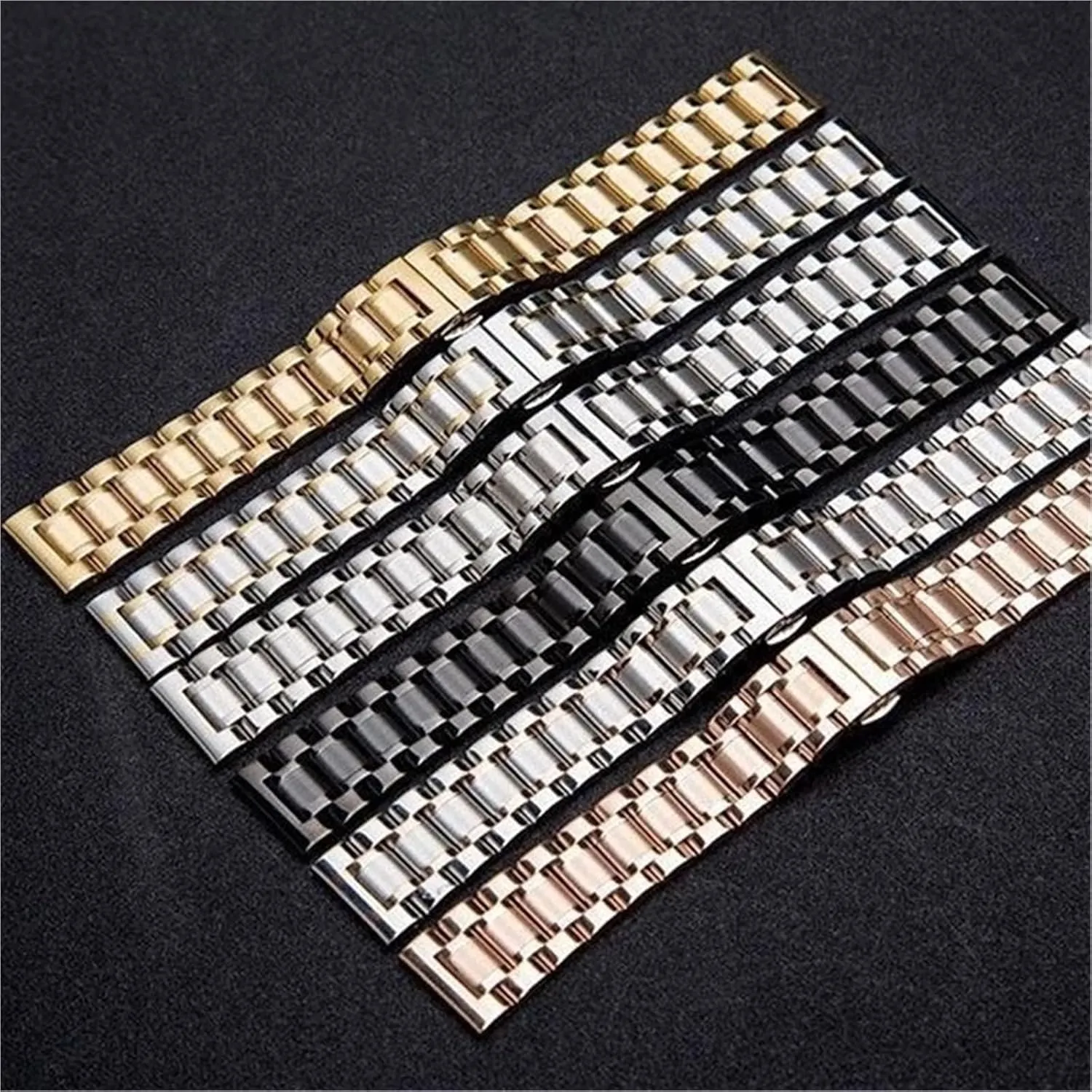 Stainless Steel Watch Band 18mm 20mm Universal Replacement Watch Band for Smart Watch Quartz Watch