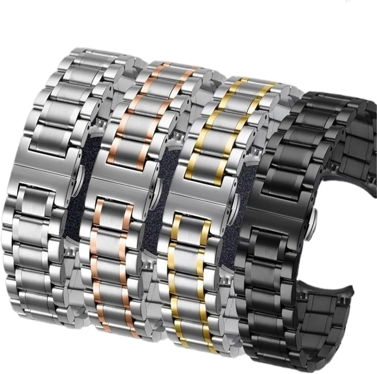 Stainless Steel Watch Band 18mm 20mm Universal Replacement Watch Band for Smart Watch Quartz Watch