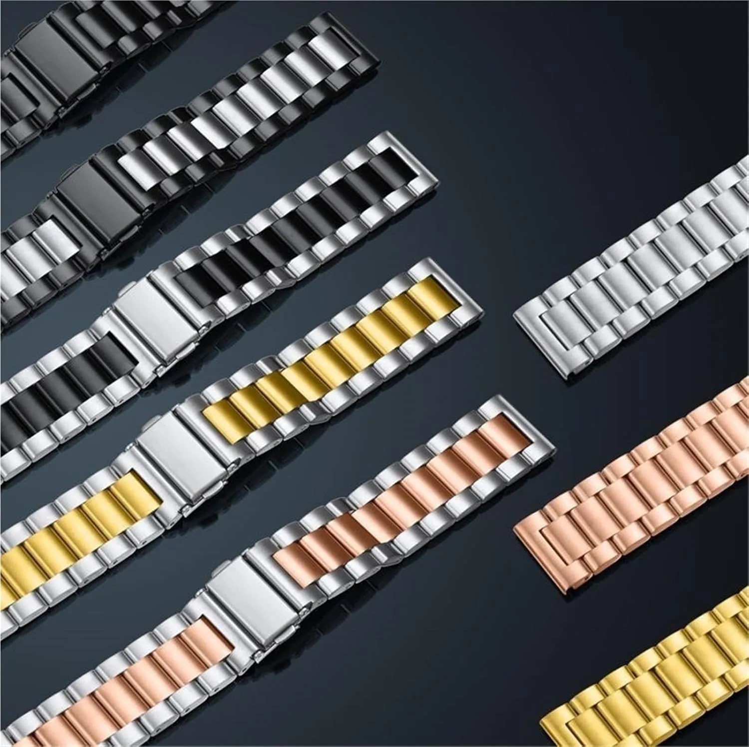 Stainless Steel Watch Band 20mm Unisex Replacement Wristband