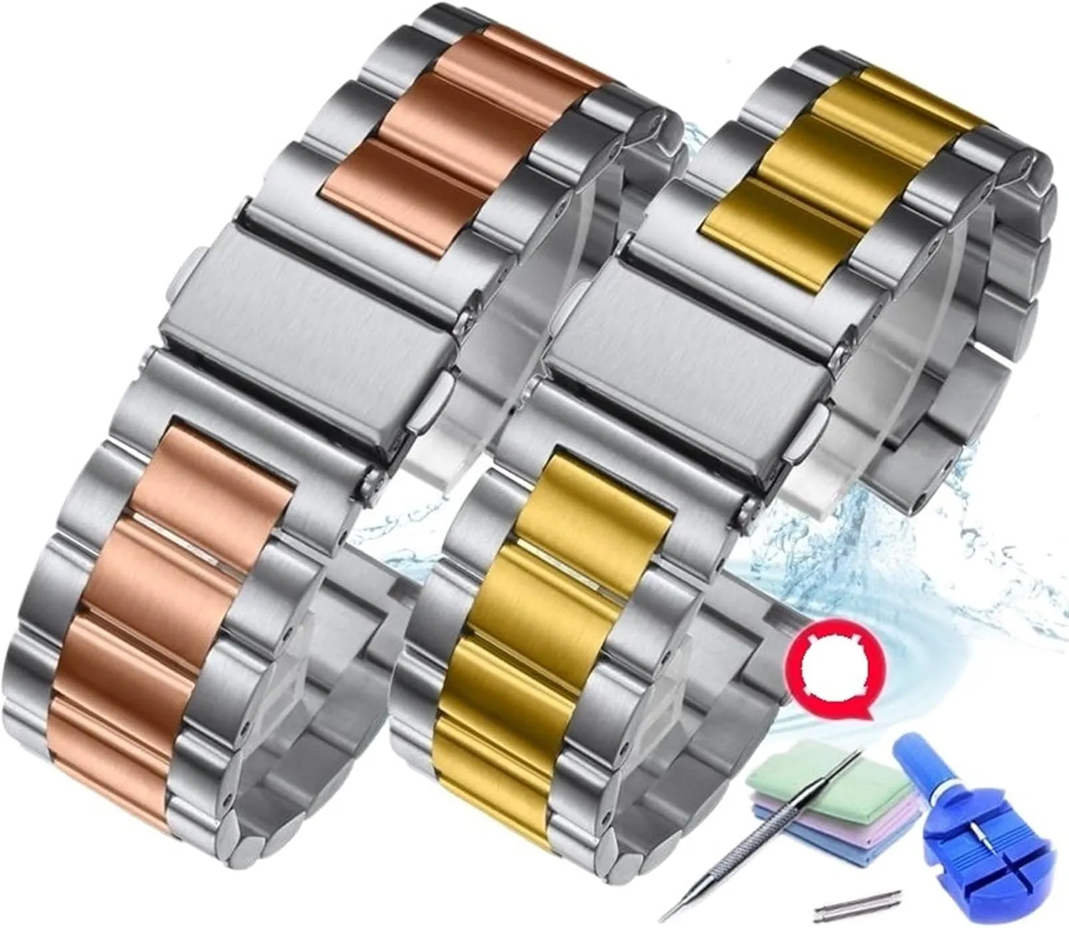 Stainless Steel Watch Band 20mm Unisex Replacement Wristband
