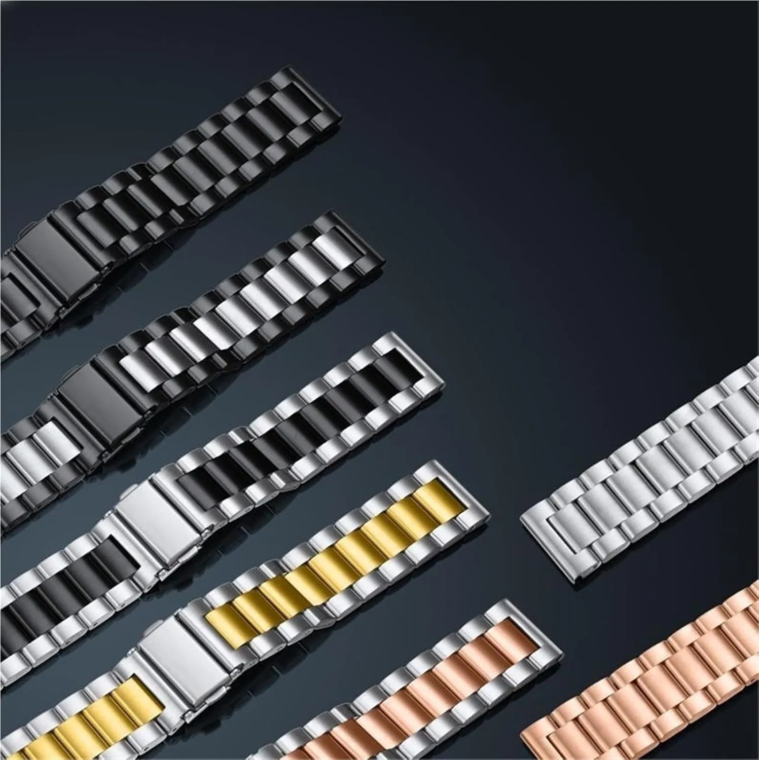 Stainless Steel Watch Band 20mm Unisex Replacement Wristband