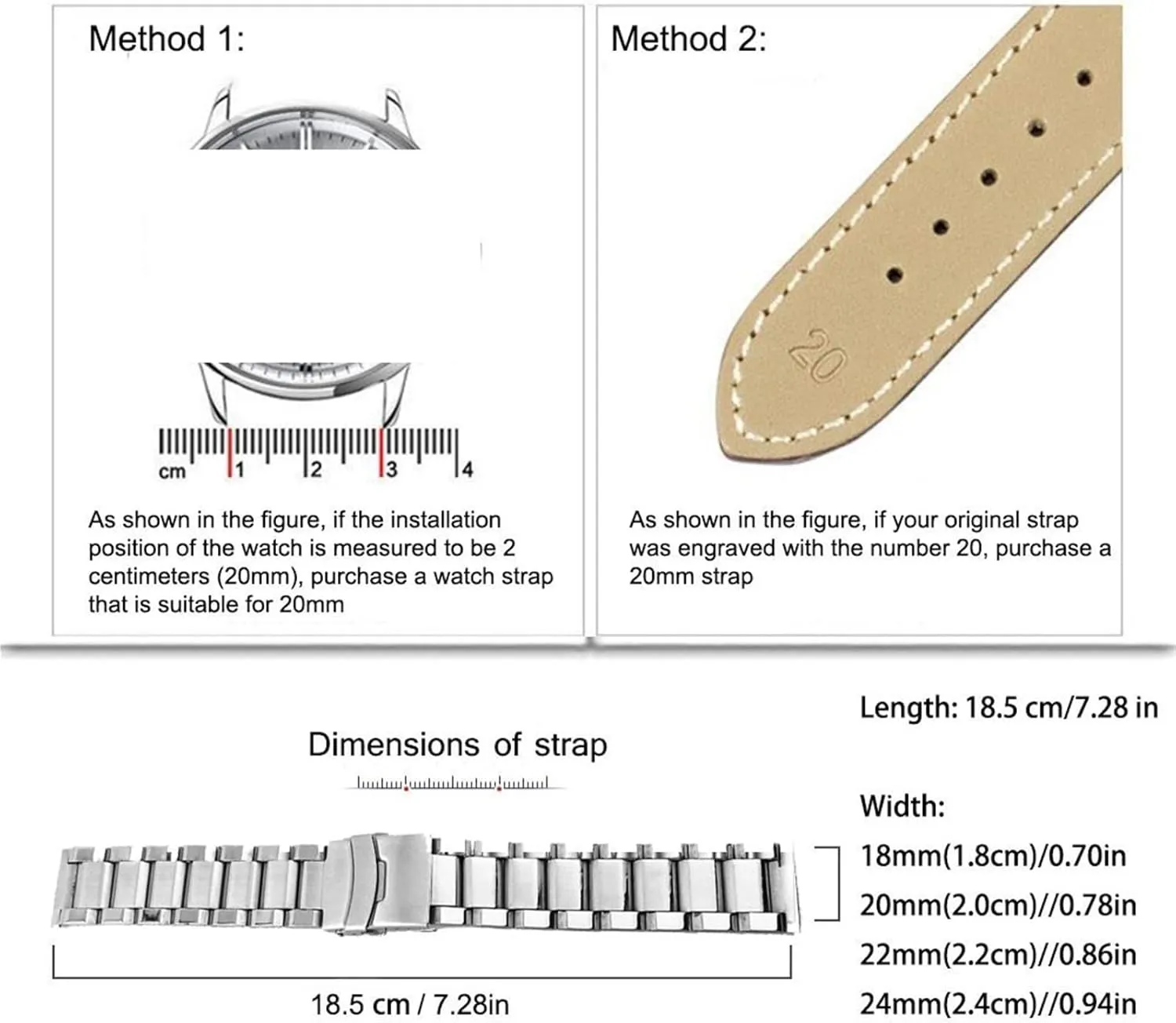 Stainless Steel Watch Band Metal Replacement Watchbands 18mm 22mm 20mm Men Woman Universal Quick Change Bands