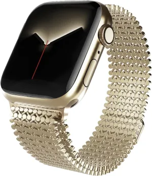 Stainless Steel Watch Band，For Apple Watch Band 38/40/41mm Women Men,Smartwatch Bands Adjustable Strap Magnetic Clasp Molecular Structure Mesh Wristband For iWatch Series SE/9/8/7/6/5/4/3/2/1