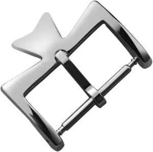 Stainless Steel Watch Clasp For VC Vacheron Watch Strap Buckles Constantin Silvery Golden Rose gold Metal Pin Clasp 16MM 18MM (Color : Silver, Size : 16mm)