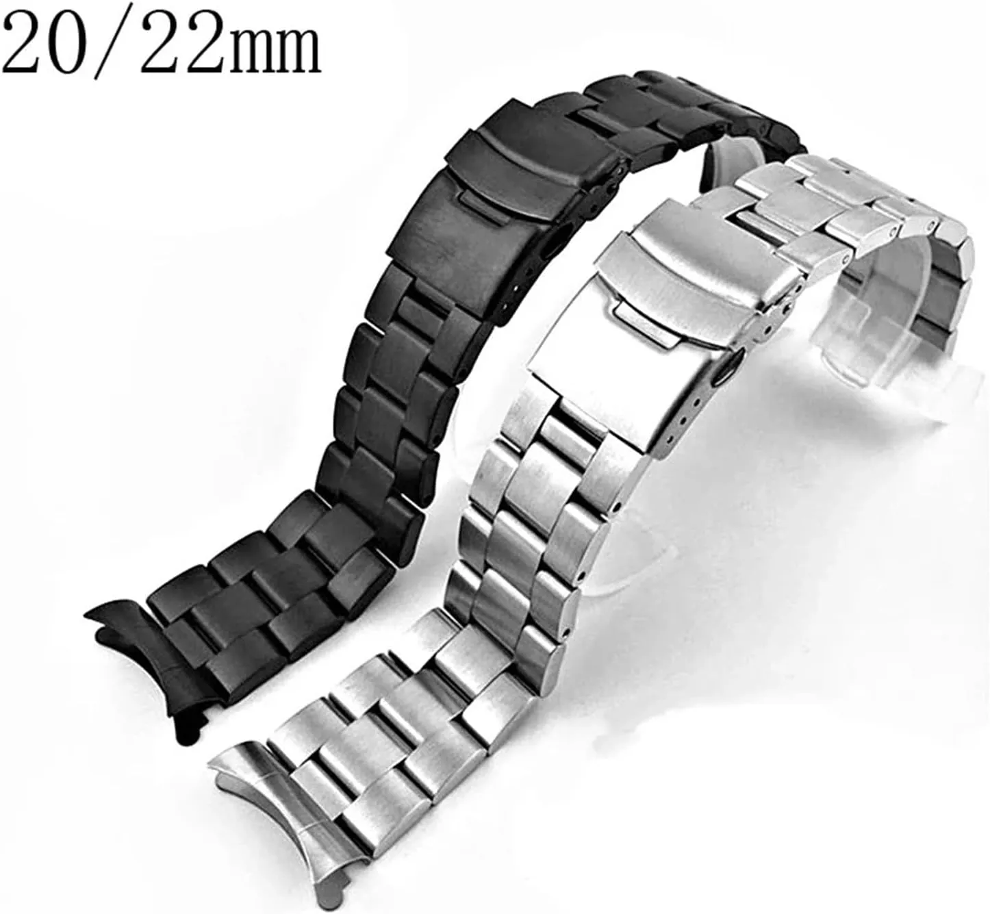 Stainless Steel Watch Strap Metal Replacement Watchbands 20MM 22MM Men Woman Universal Quick Change Strap