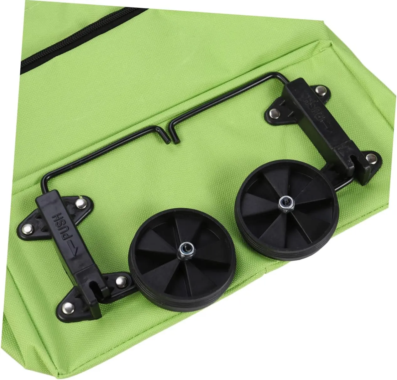 STOBAZA Portable Shopping Cart Collapsible Trolley for Vegetables Luggage Lightweight Design for Gym Travel Beach and Camping Green