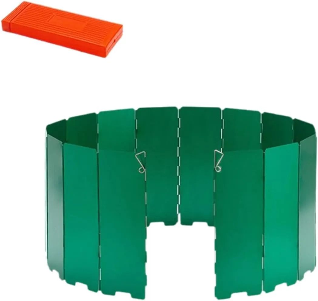 Stove Windscreen, Wind Shade, Foldable with Storage Bag Compact Stove Windshield, Wind Protector for Picnic Cooking BBQ