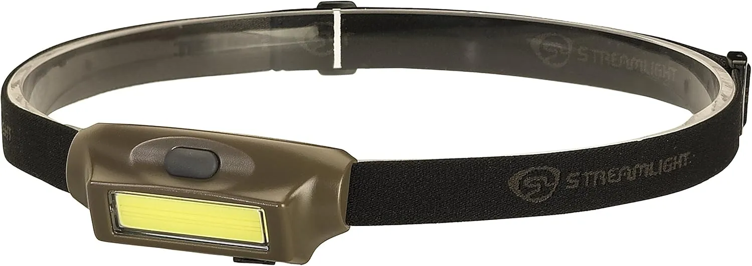 Streamlight 61706 Bandit 180-Lumen USB Rechargeable Red LED Headlamp with Elastic Head Strap, Clip, and USB Cable, Coyote