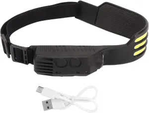 Strip COB Headlamp, Rechargeable Headlamp, Super Bright Wide Beam Lightweight Rechargeable Head Light with Motion Sensor for Outdoor Fishing