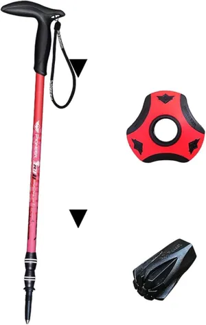 Sturdy Trekking Poles, Adjustable Height 65-135Cm Hiking Trekking Poles, Strong Grip and Shock-Resistant Trekking Poles, Easy to Carry and Store