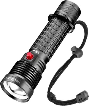 Super Bright 2000 Lumen Diving Flashlight IPX8 Waterproof Flashlight Underwater Light Dive Light with Fixed Focus & Dual Modes Type-C USB Charging Ideal for Scuba Diving