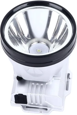 Super Bright Headlamp with Power Display 1600mAh Silver 2 Speed Dimming Rechargeable Portable Flashlight for All Scenarios (White Light 0.2W)