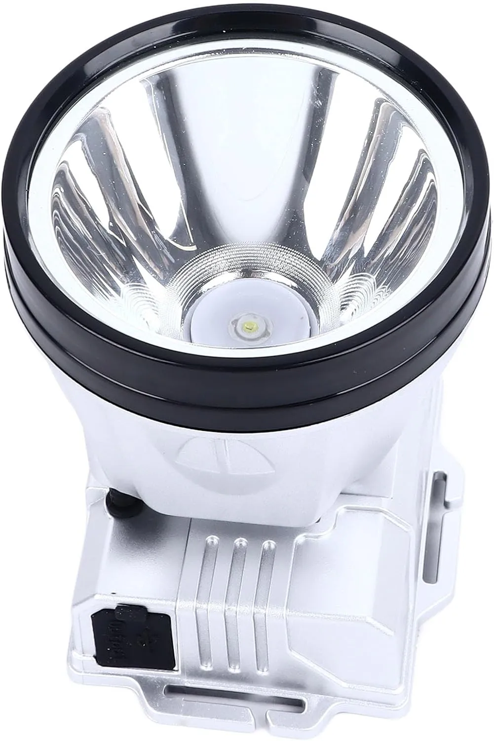 Super Bright Headlamp with Power Display 1600mAh Silver 2 Speed Dimming Rechargeable Portable Flashlight for All Scenarios (White Light 0.2W)