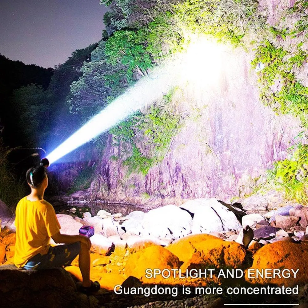Super Bright Rechargeable High Power Headlamp,Motion Sensor Headlight Spotlight Waterproof Outdoor,LED Head Lights Forehead Flashlight for Camping Running