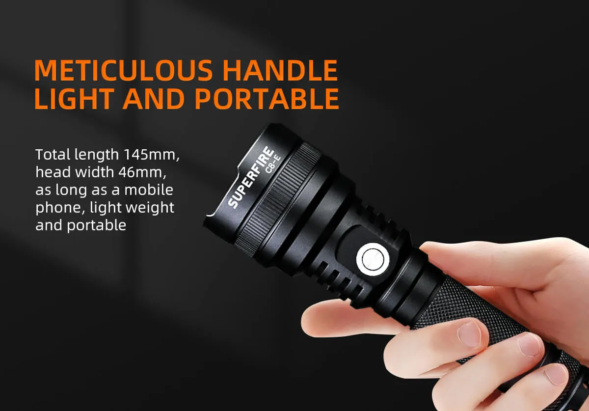 Superfire C8-E Mini Rechargeable flashlight