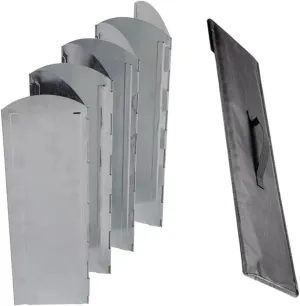 SUPVOX Foldable Wind Deflector for Camp Stoves BBQ Windscreen Portable Camping Windscreen Galvanized Plate