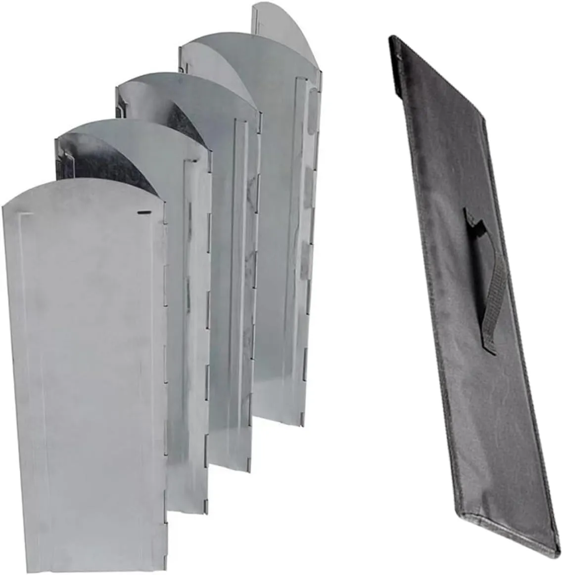 SUPVOX Foldable Wind Deflector for Camp Stoves BBQ Windscreen Portable Camping Windscreen Galvanized Plate