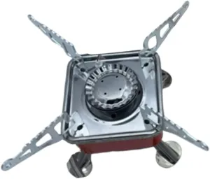 SUPVOX Versatile Outdoor Barbecue Grill Gas Camping Stove Picnic Cooker Folding Portable Heat Resistant Stainless Steel