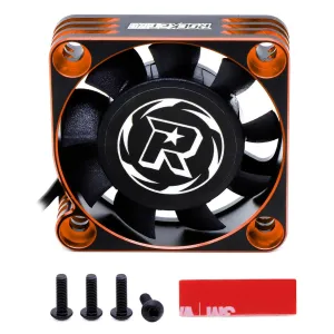 Surpass Hobby 40mm RC Motor Cooling Fan,16000RPM ESC Cooling Fan for 1/8 1/10 RC Truck Car Diameter 40mm Motor（Orange&Black）