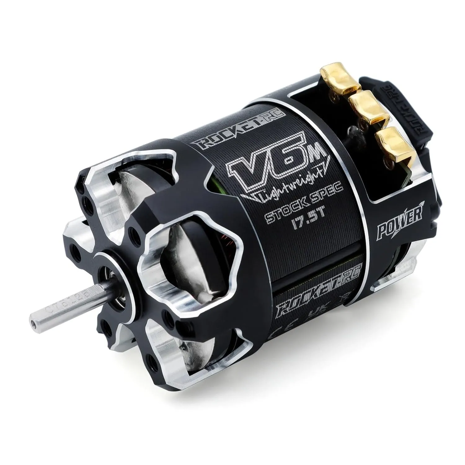 Surpass Hobby Rocket 540-V6M Sensored 17.5T Brushless Motor Light-Weight SPEC Motor for 1/10 Scale RC Racing Car (Shaft 3.175, 17.5T KV)