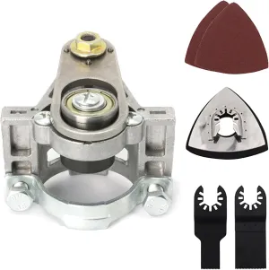T TOVIA Angle Grinder Oscillating Tool Set, Stainless Steel Angle Grinder to Multi Tool Converter, M10 M14 5/8" Thread Polishing Oscillating Adapter Kit for Grinding, Trimming and Removal