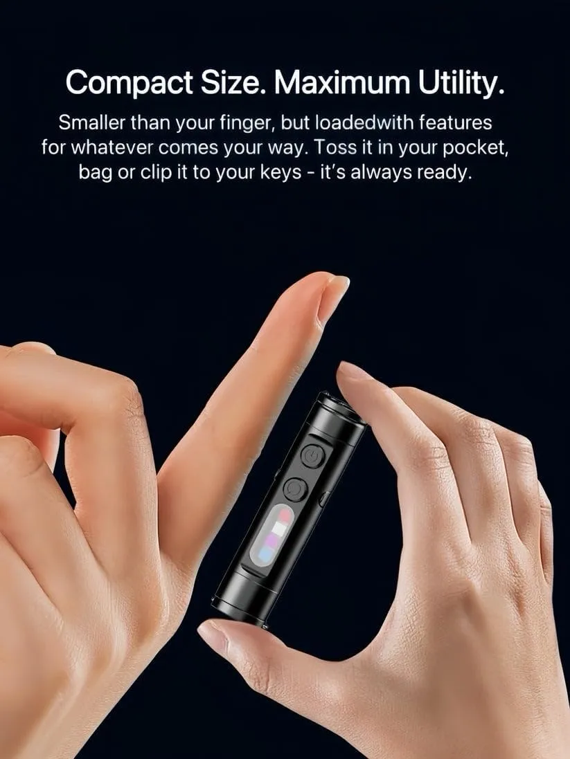 Taclite Mini – The Ultimate Everyday Micro Tool, TacLite Flashlight, Rechargeable LED Magnetic Super Bright Tactical Flashlight High Lumens, Dual Light System,3 Brightness,Waterproof (MIX 2PC)