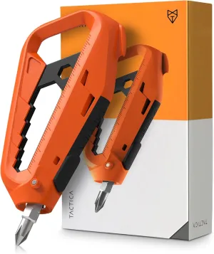 Tactica 17-in-1 Lightweight Composite Multi-Tool with 420C Stainless Core | Magnetic Screwdriver, Universal Wrenches, Bottle Opener, Box Cutter, and More | 40% Lighter Than Titanium Multitool