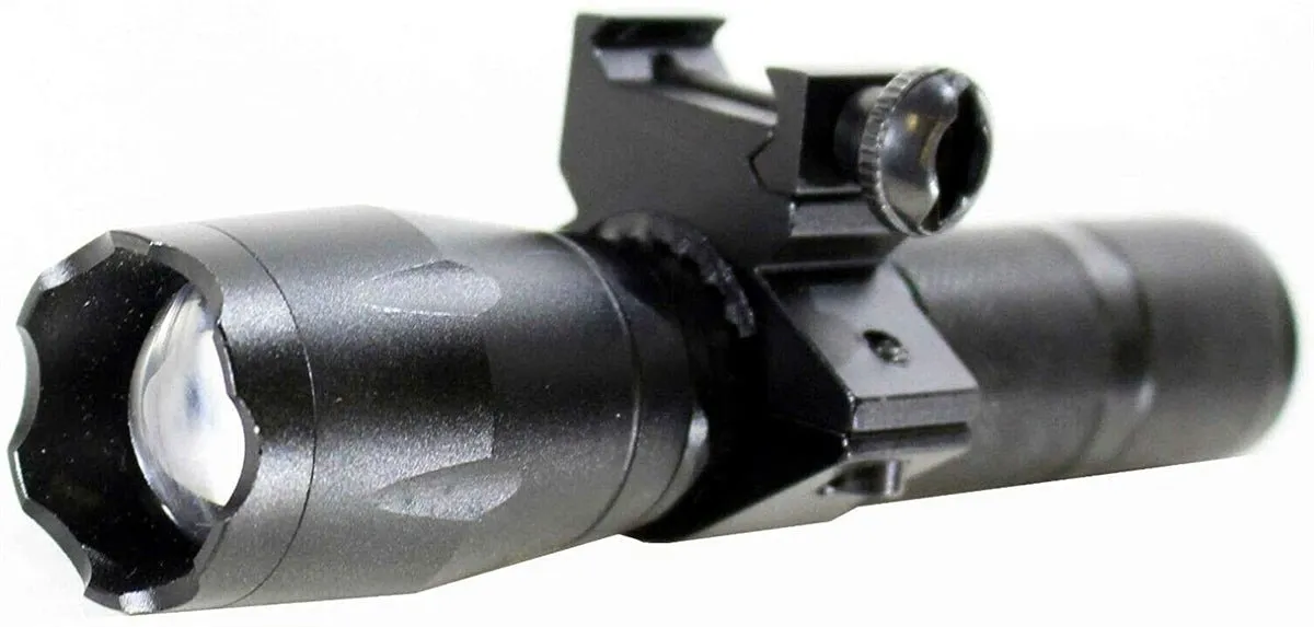 Tactical 1000 Lumen Flashlight with mount For Weatherby Vanguard Rifles.