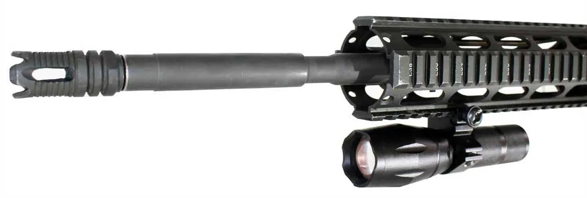 Tactical 1000 Lumen Flashlight with mount For Weatherby Vanguard Rifles.