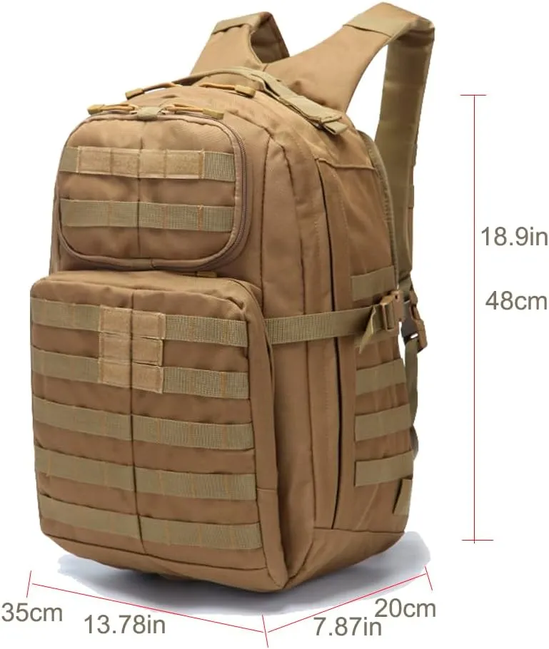 Tactical Backpack 42L Rucksack 3 Day Assault Pack Molle Bug out Day Pack Bag for Hunting Hiking Trekking